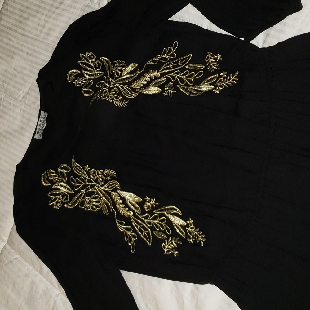 Gold and black dress